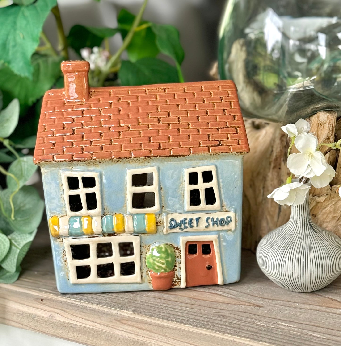 Blue Sweet Shop Candle House