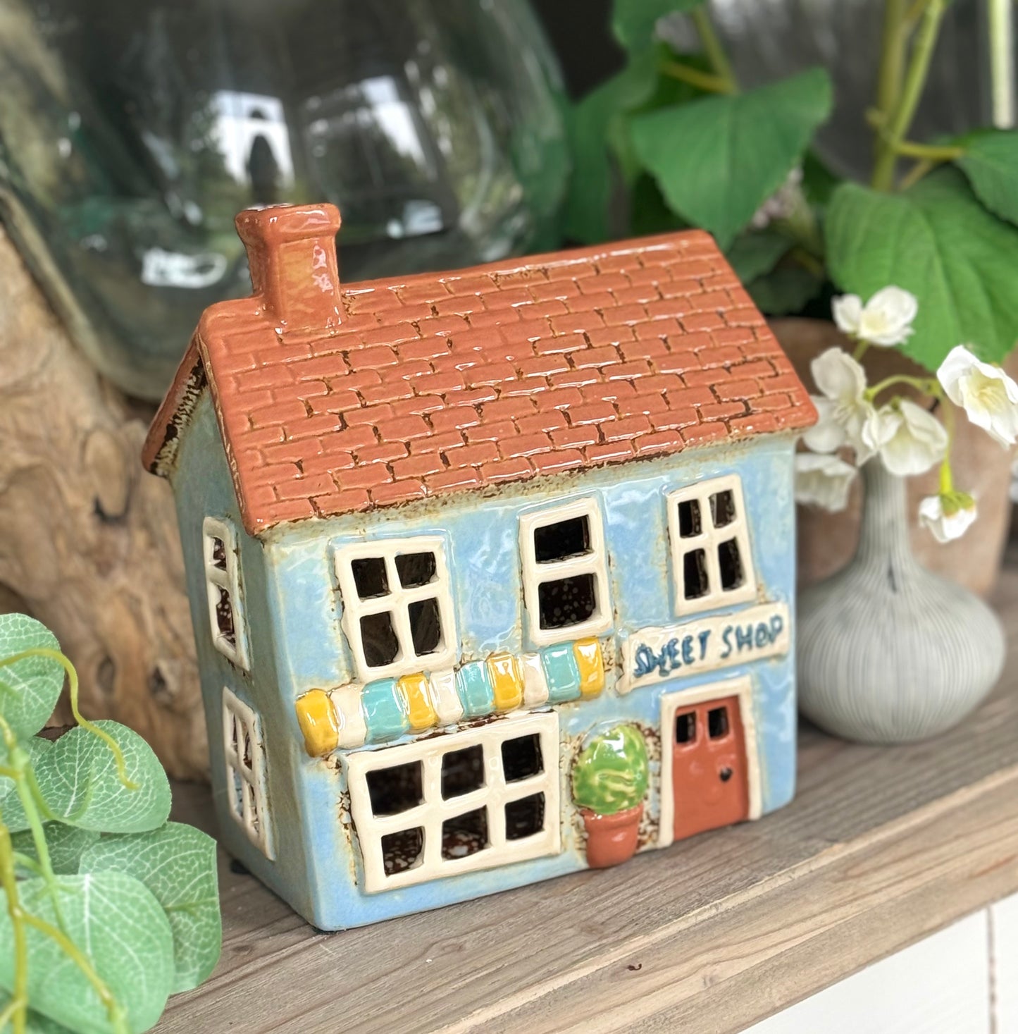 Blue Sweet Shop Candle House