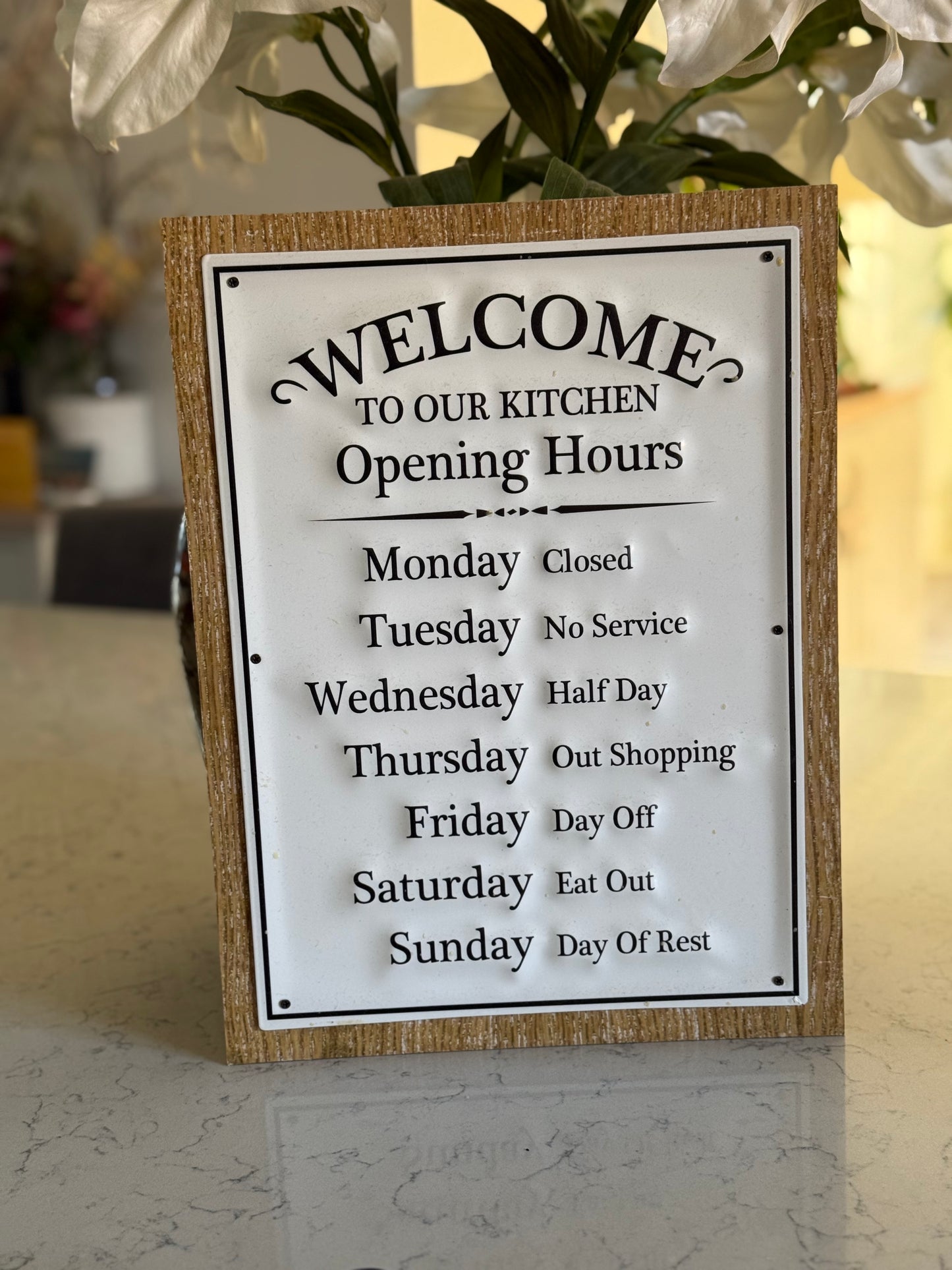 Welcome Kitchen Sign