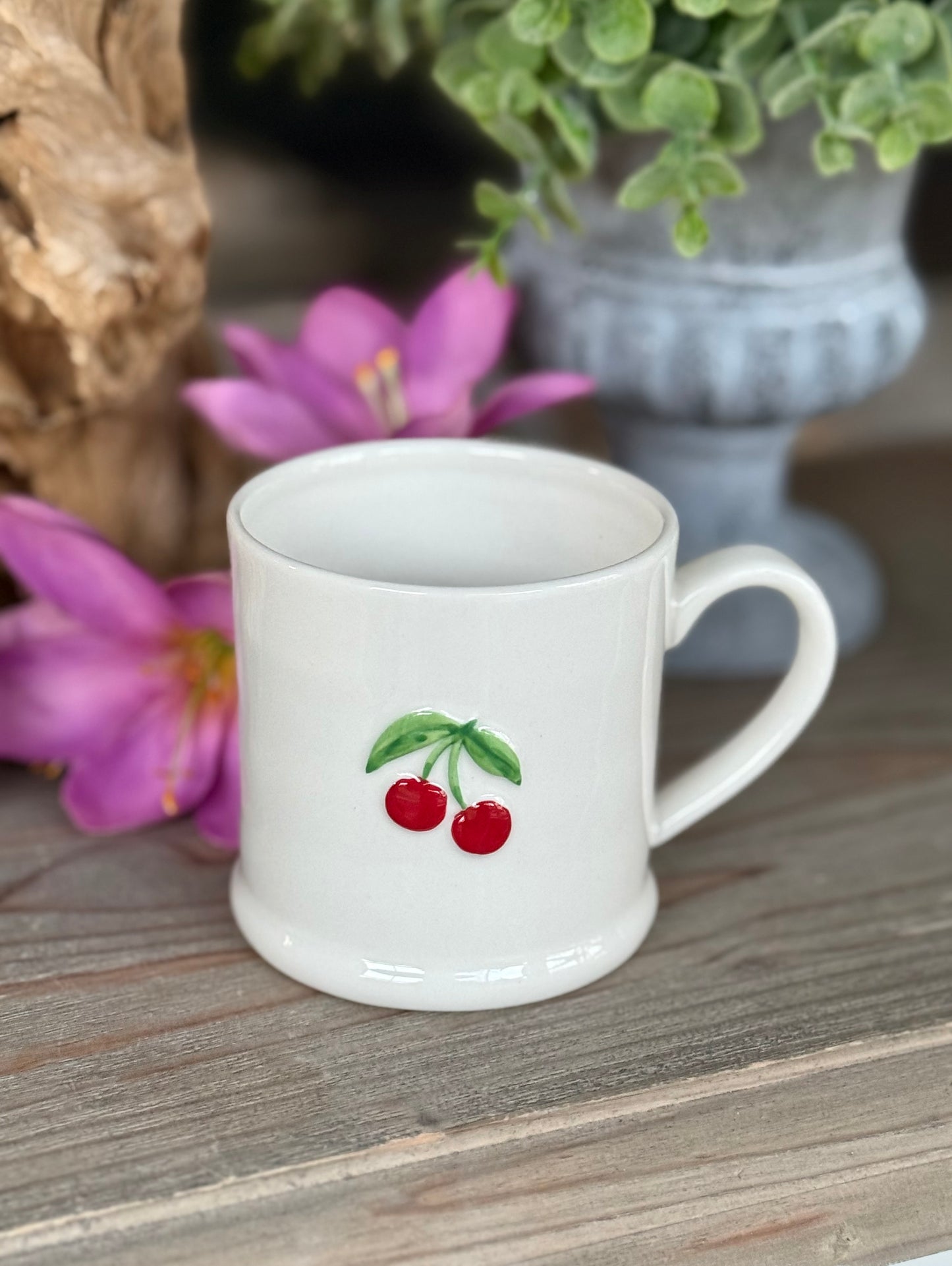 Gisela Graham Embossed Mini Mugs - Cherry, Strawberry, Daisies