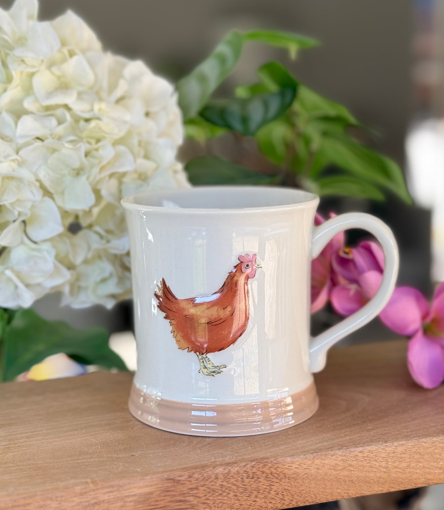 Stoneware Embossed Mug - Horse, Hen, Cockerel, Duck, Dog