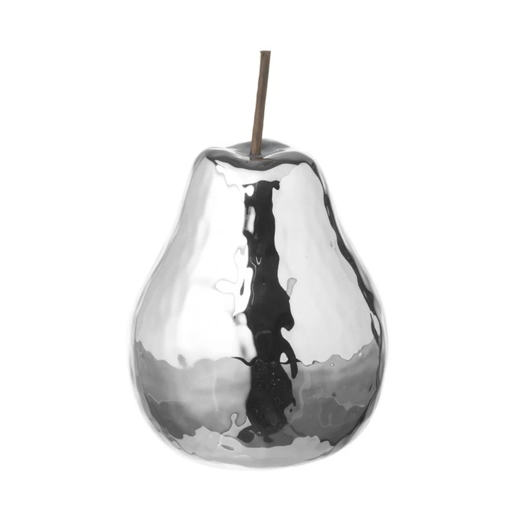 Ceramic Chrome Apple/Pear Decoration. Sold Individually
