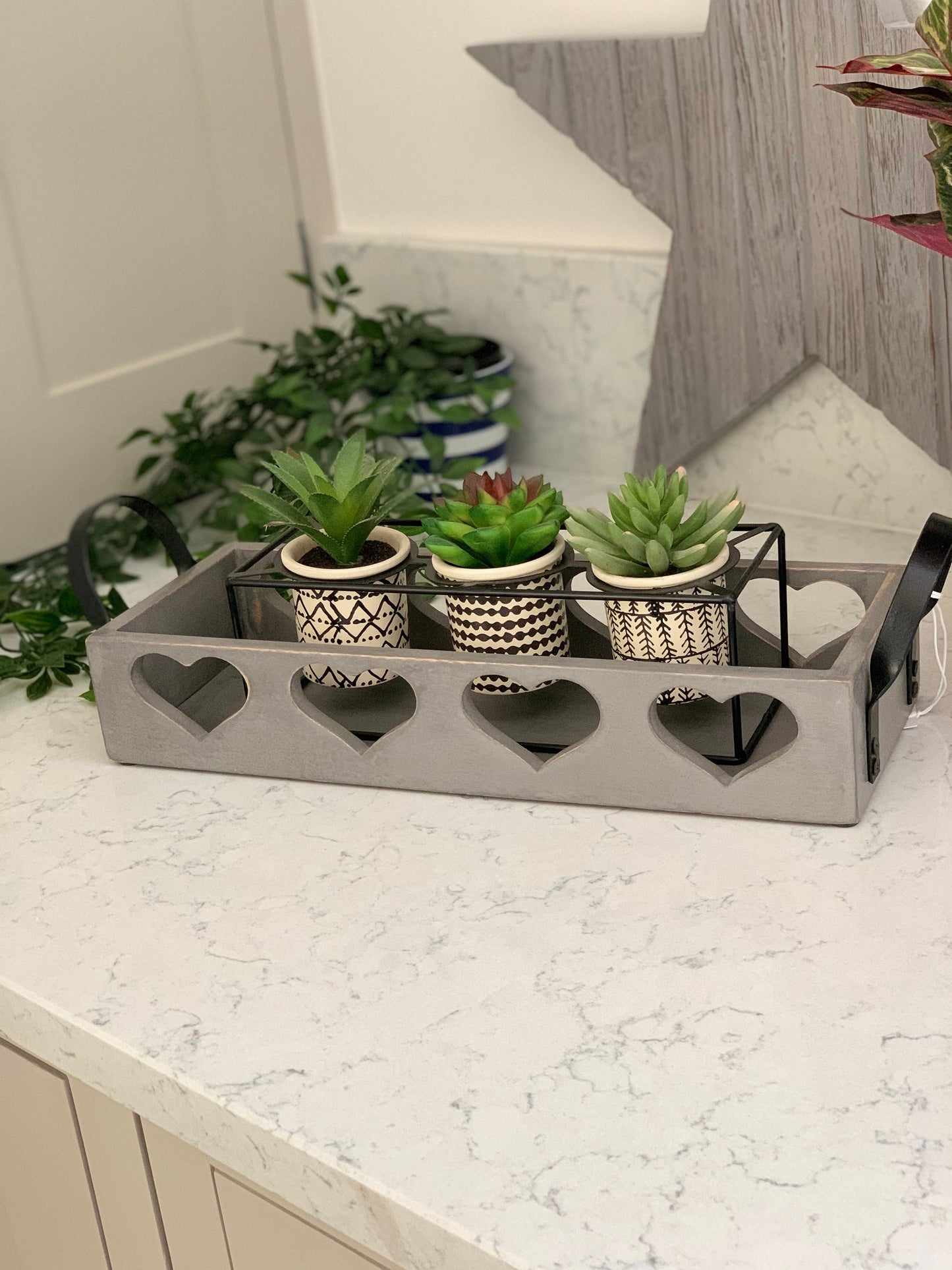 Heart Trug -Grey or White