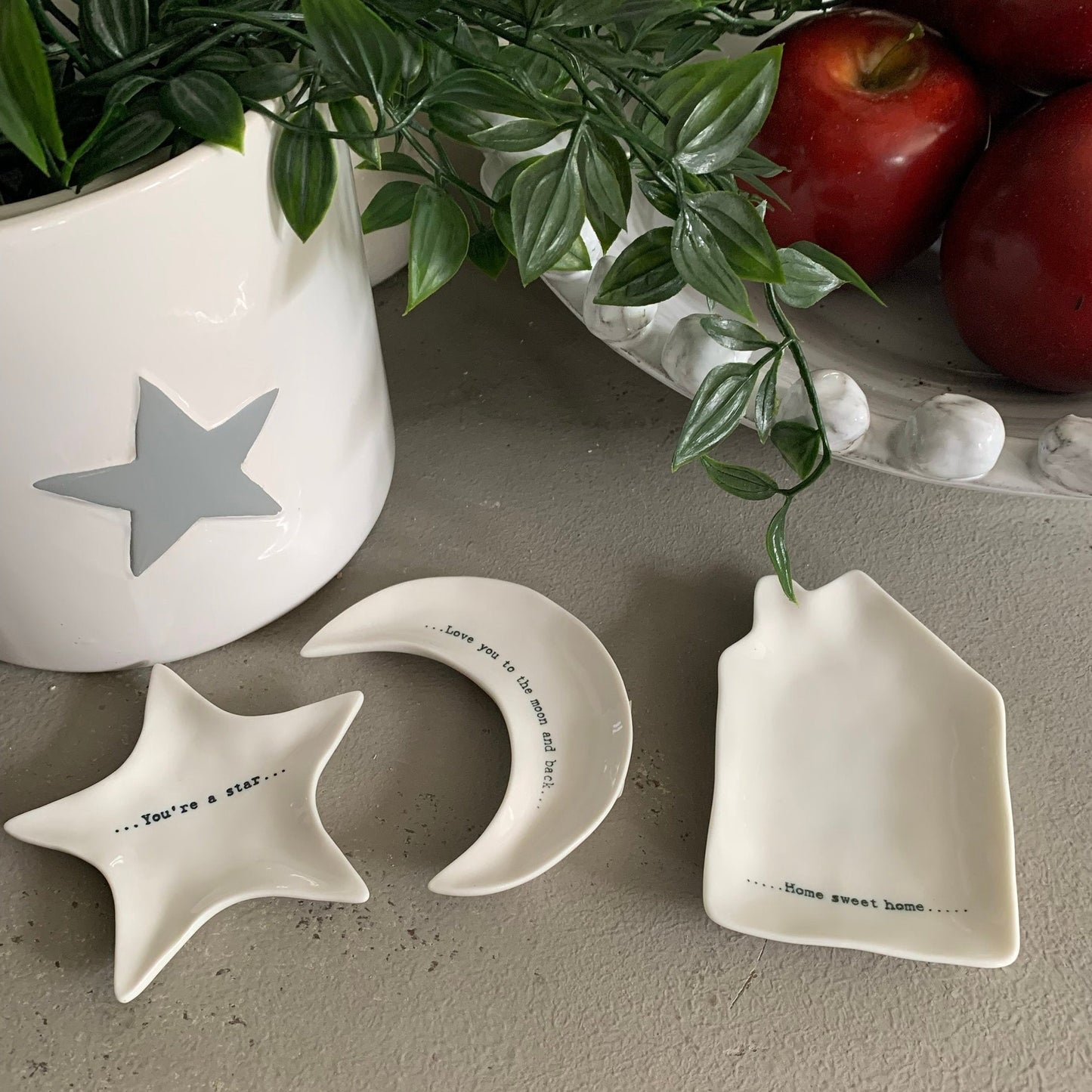 East of India little Porcelain Star Dish, 'You're a Star'