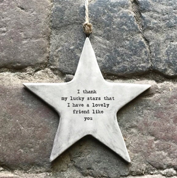 East Of India Rustic hanging star - Lucky stars