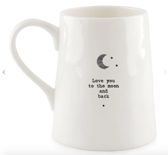 East of India porcelain mug - Love you to the moon
