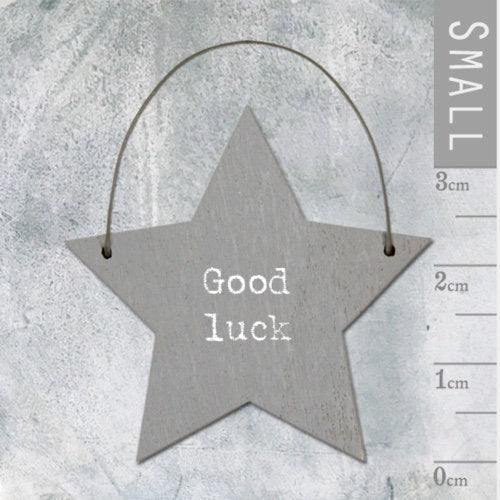 East of India little keepsake star sign- Good Luck