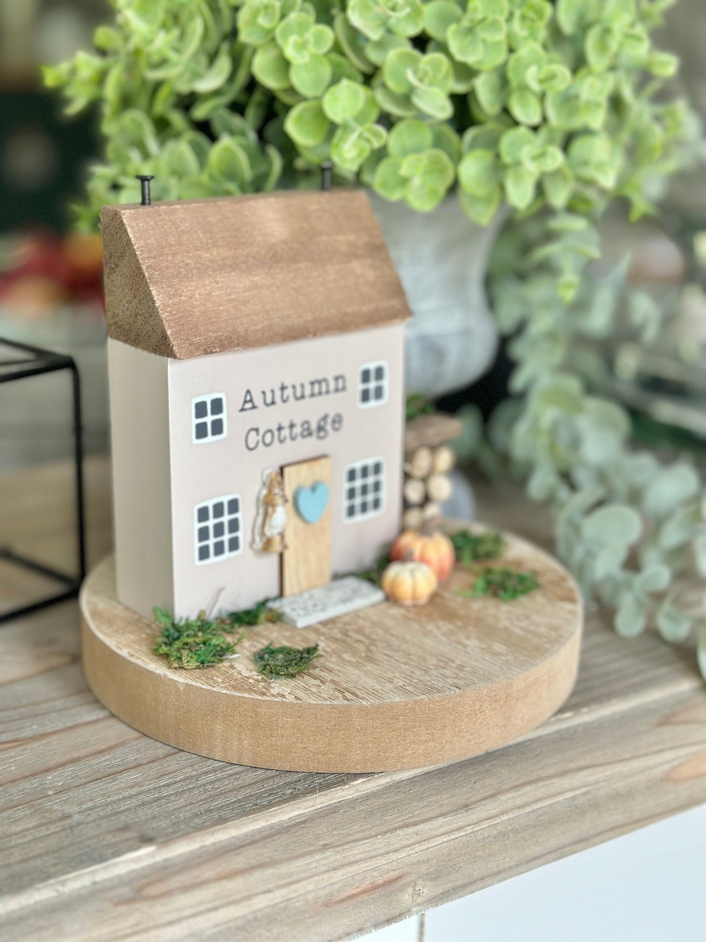Autumn Cottage Wooden Home Scene