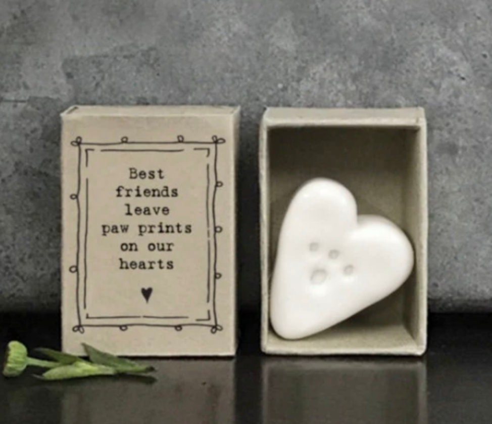 Best Friends - Matchbox Porcelain Heart