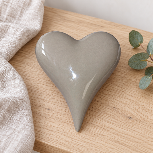 Grey Ceramic Heart