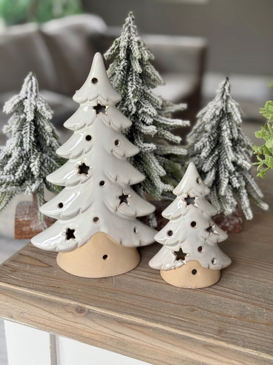 Ceramic Christmas Trees - Available in 2 sizes