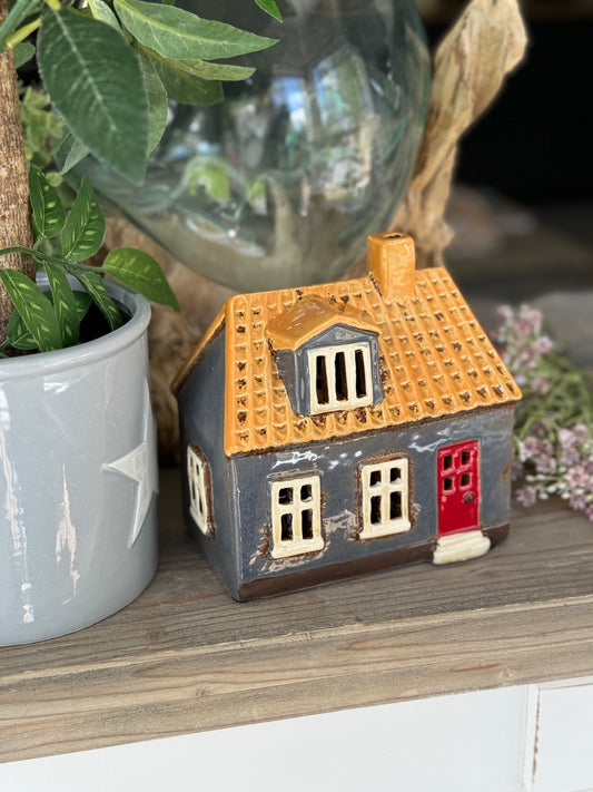 NEW! Grey Farmhouse Tealight Holder