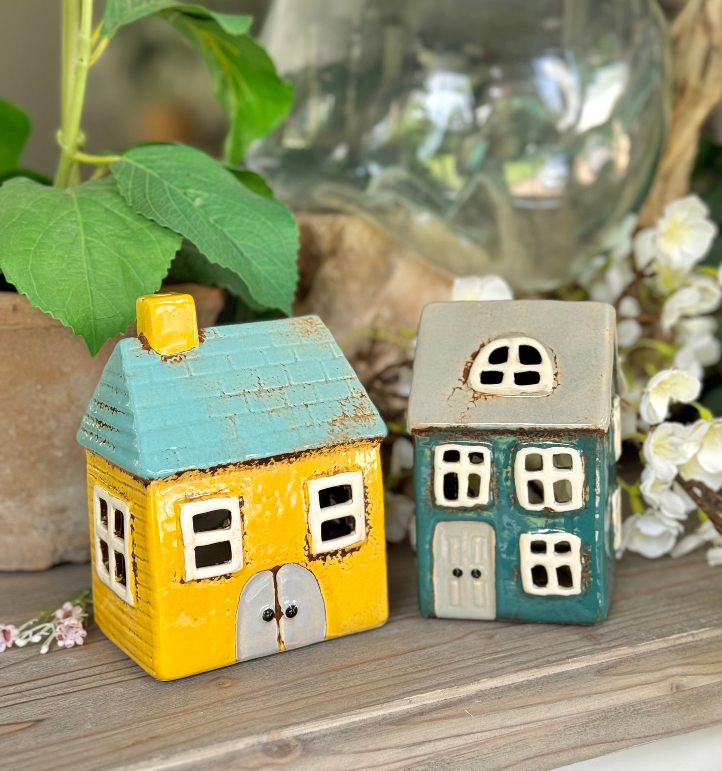 Yellow Ceramic Tealight Holder