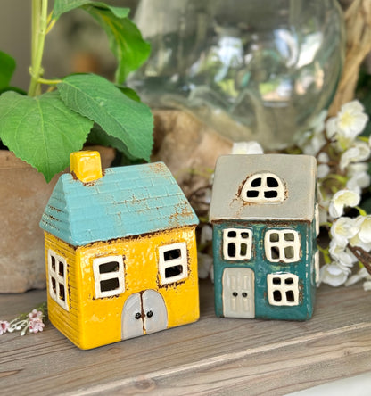 Yellow Ceramic Tealight Holder