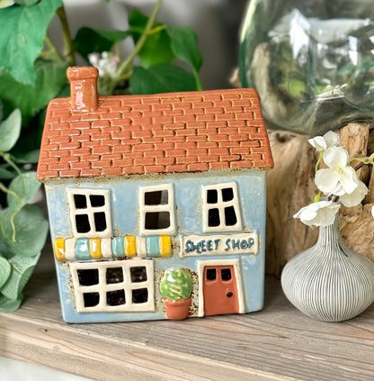 Blue Sweet Shop Candle House