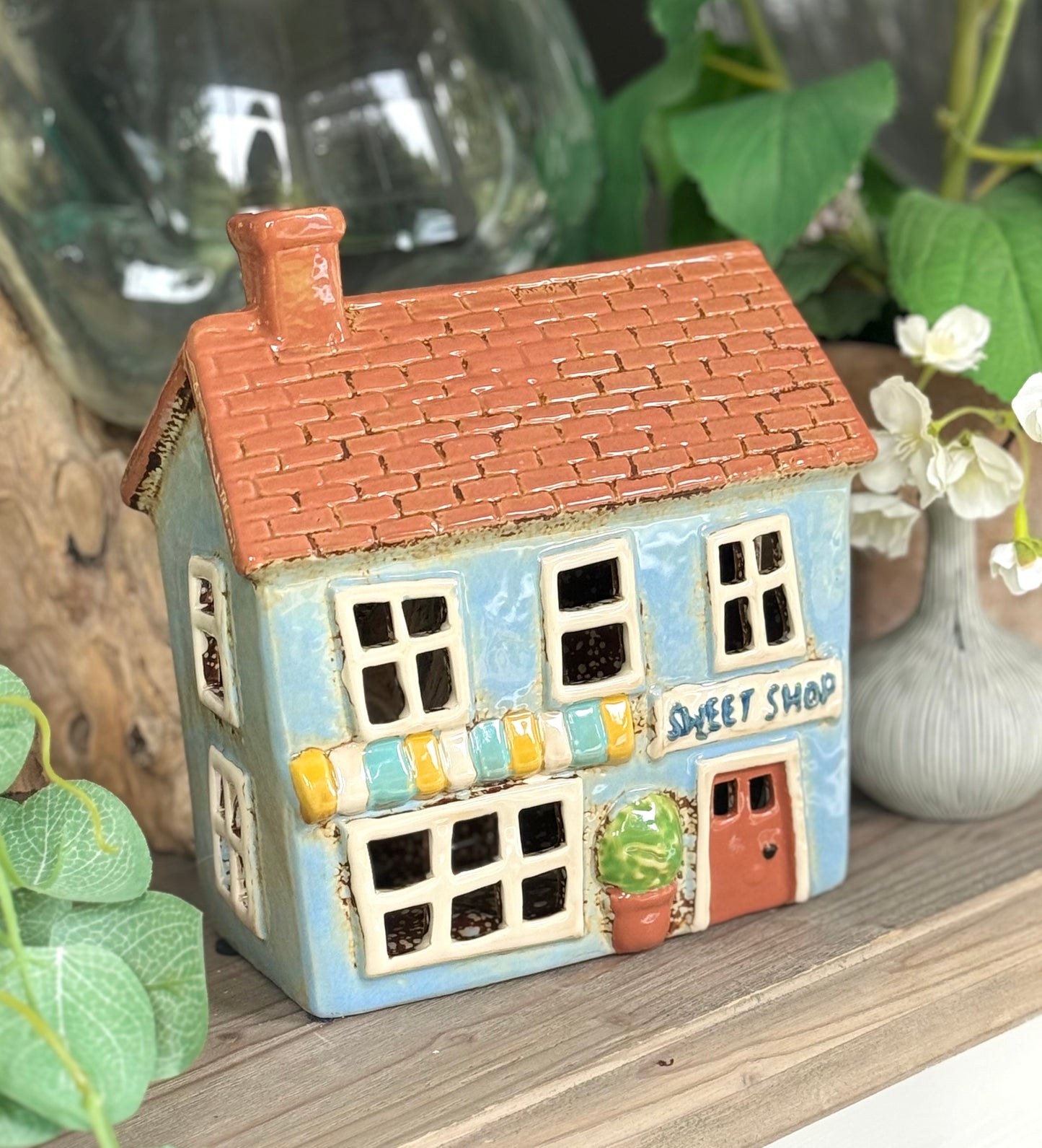 Blue Sweet Shop Candle House