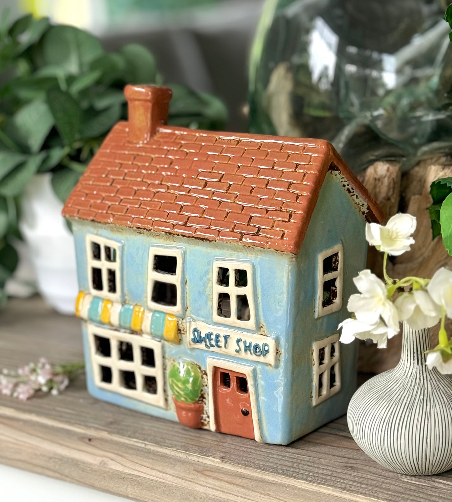 Blue Sweet Shop Candle House
