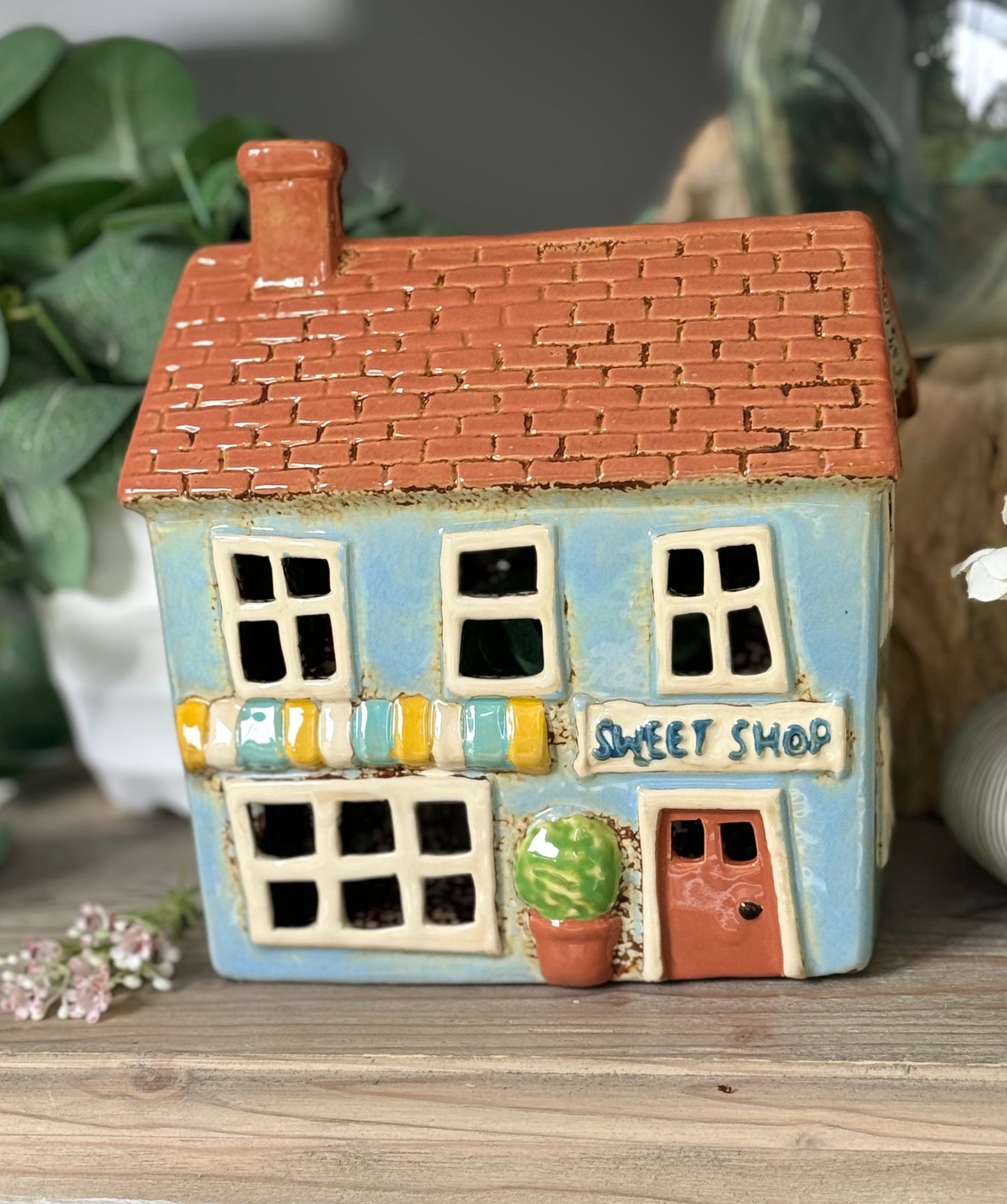 Blue Sweet Shop Candle House