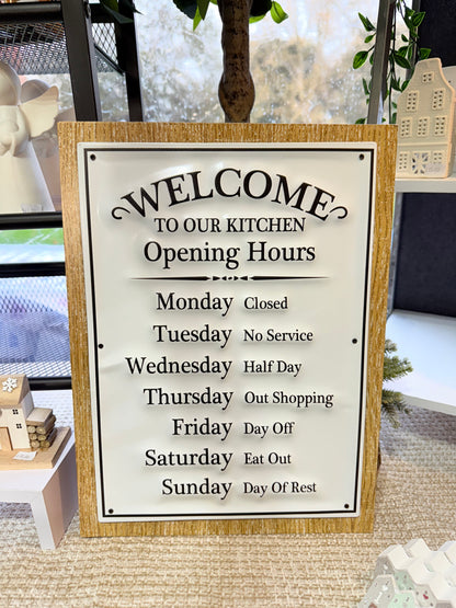 Welcome Kitchen Sign