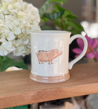 Stoneware Embossed Mug - Sheep, Cow, Pig, Highland Cow and Donkey
