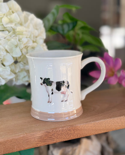 Stoneware Embossed Mug - Sheep, Cow, Pig, Highland Cow and Donkey