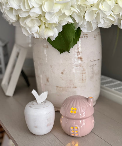 Pink Porcelain Mushroom LED House