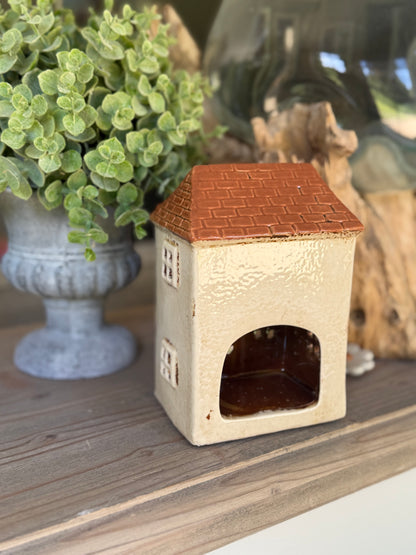 Ceramic Village Florist Tealight/Candle Holder