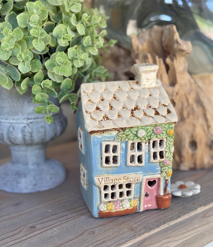 Ceramic Village Stores Tealight/Candle Holder