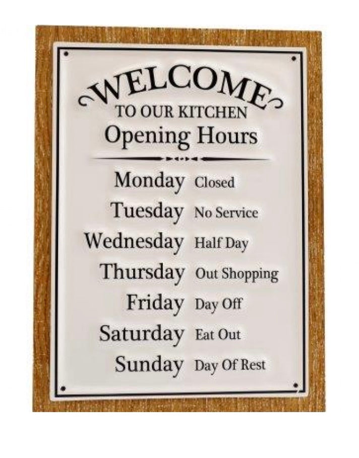 Welcome Kitchen Sign