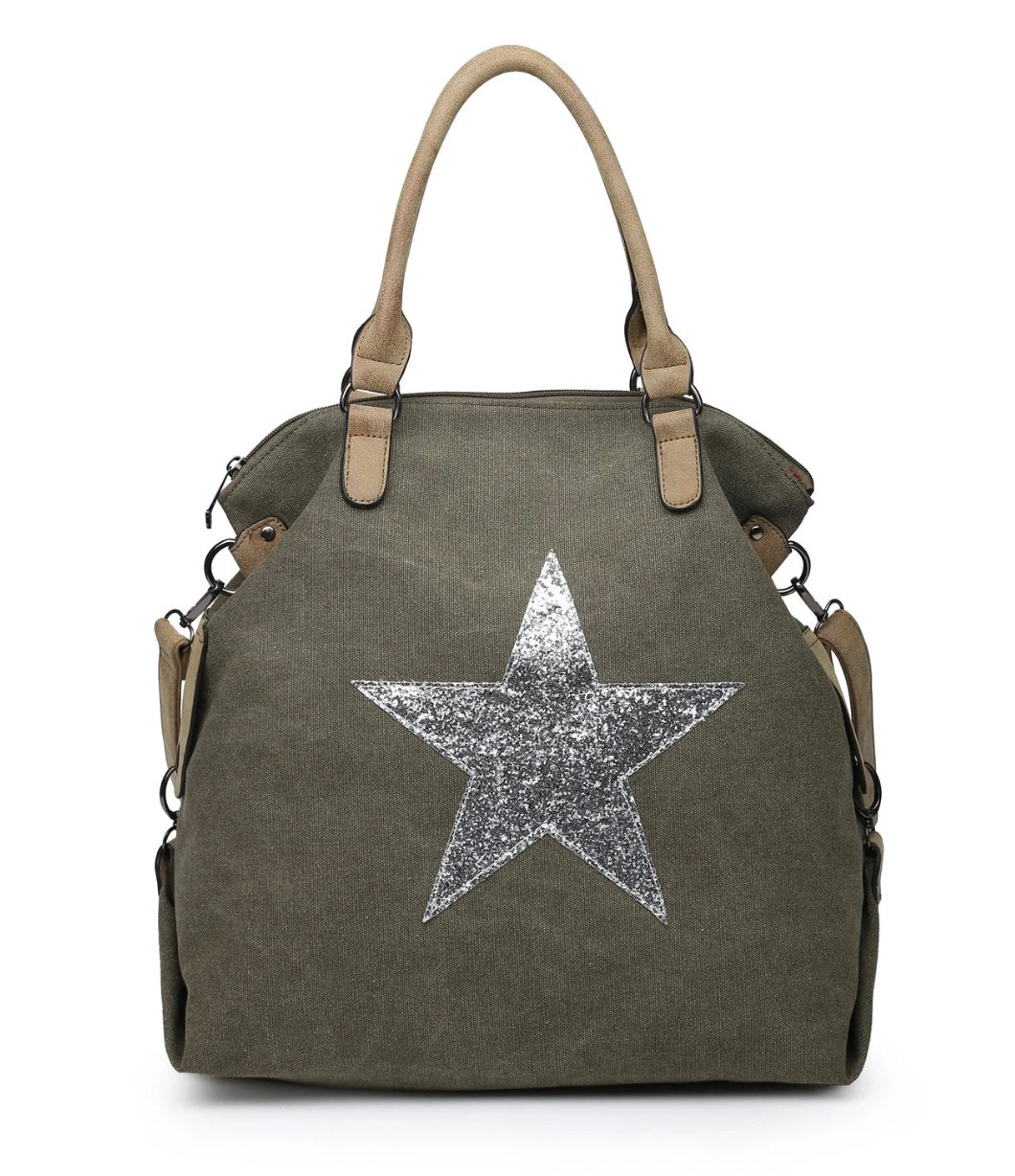 Canvas Star Bag - Khaki