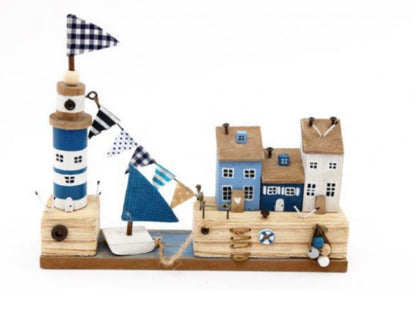 Wooden Seaside Beach House Ornament