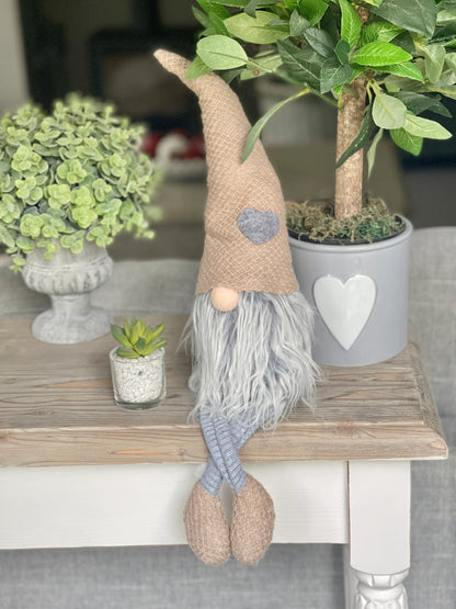 Dangly Leg Gonk With Taupe/Brown Hat and Boots