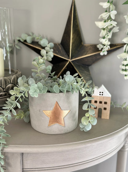 Cement Gold Star Planter  - 2 sizes available