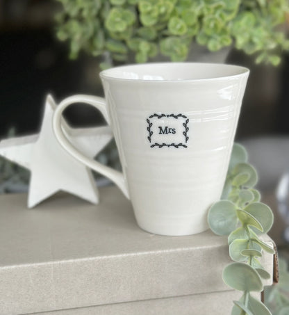 Mr & Mrs Porcelain Mug Box Set