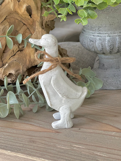 White Rustic Standing Ducks - Available in 2 sizes