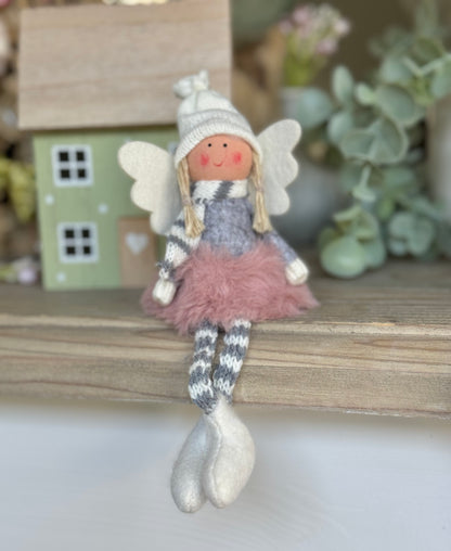 Soft Sitting Pink/White/Grey Fairies  - Available in 3 designs