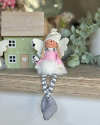 Soft Sitting Pink/White/Grey Fairies  - Available in 3 designs