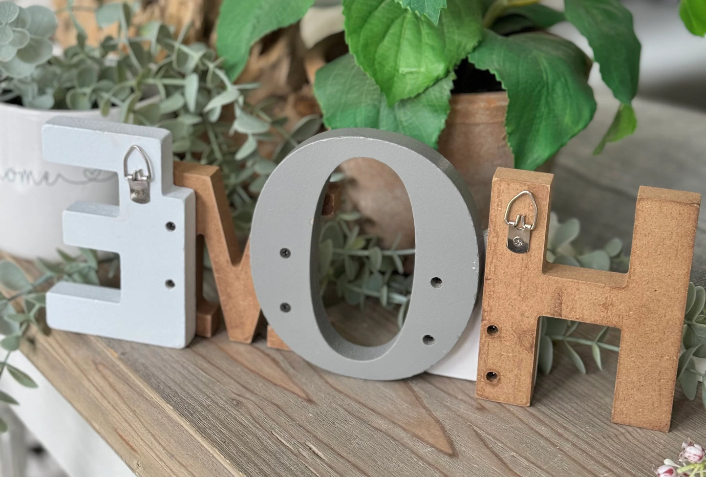 Freestanding Classic Wooden "HOME" Sign with Caravan