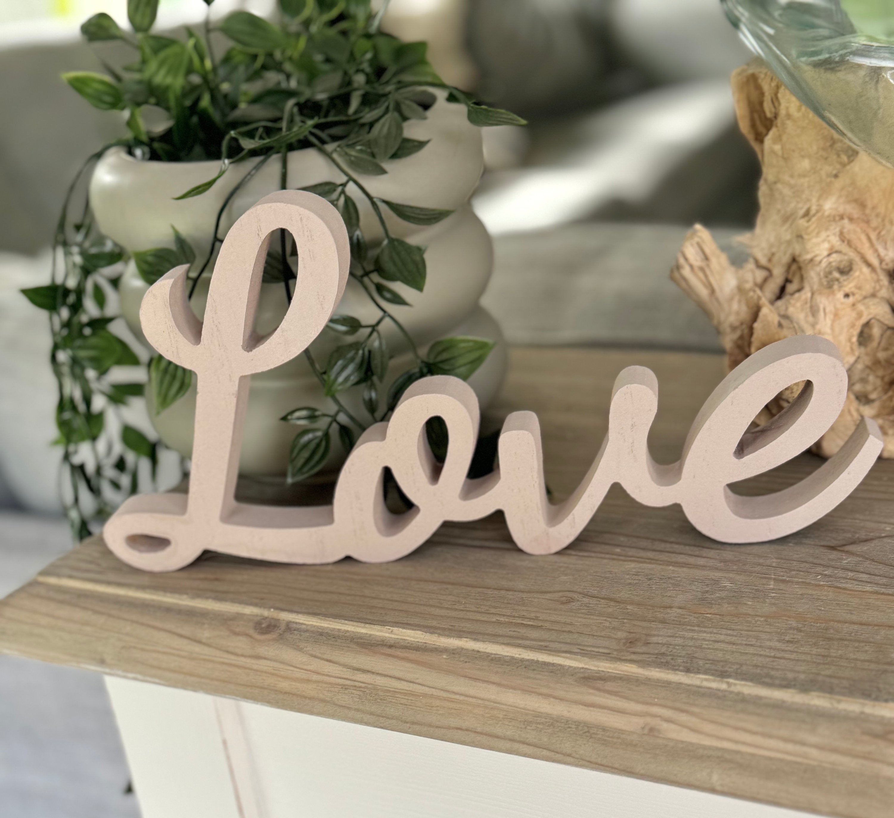 Lovedale Sign Taupe Love Standing Sign – Lescale Furnishings
