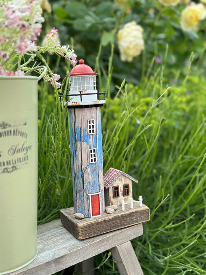 Wooden LED Driftwood Lighthouse