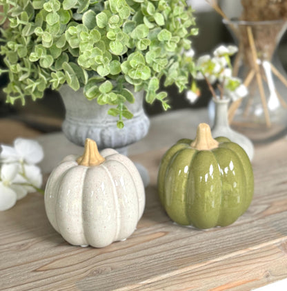 Speckled Ceramic Pumpkins - Choice of 2 Colours
