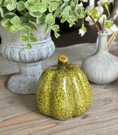 Glossy Ceramic Pumpkins - Choice of 2 Colours