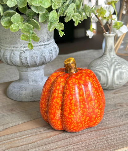 Glossy Ceramic Pumpkins - Choice of 2 Colours