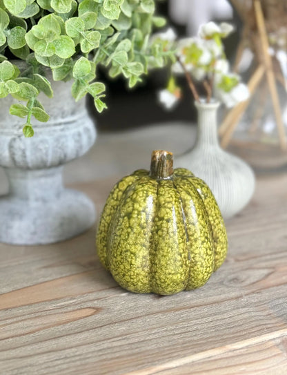 Glossy Ceramic Pumpkins - Choice of 2 Colours