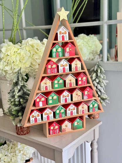 Large Wooden Advent Treehouse Calendar