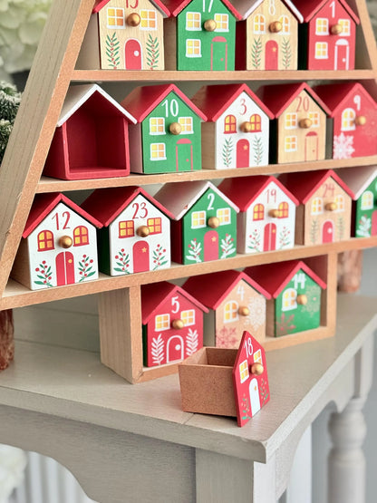 Large Wooden Advent Treehouse Calendar