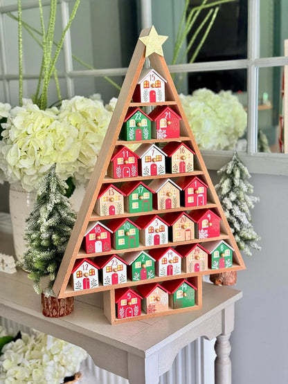 Large Wooden Advent Treehouse Calendar