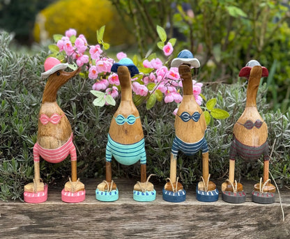 Hand-painted Beach Duck - Available in 4 Colours