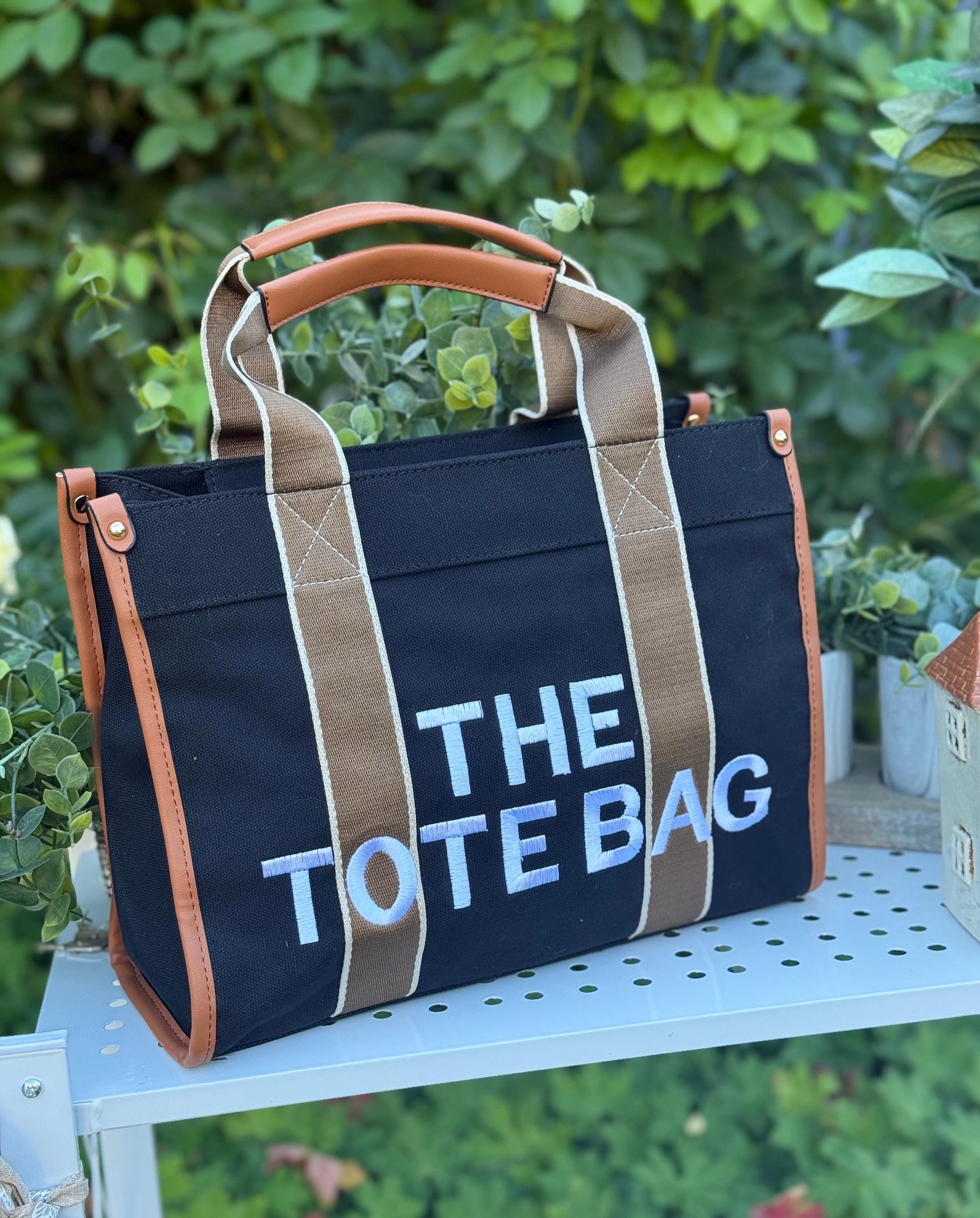 New Embroidered Tote Bag - Black (Copy)