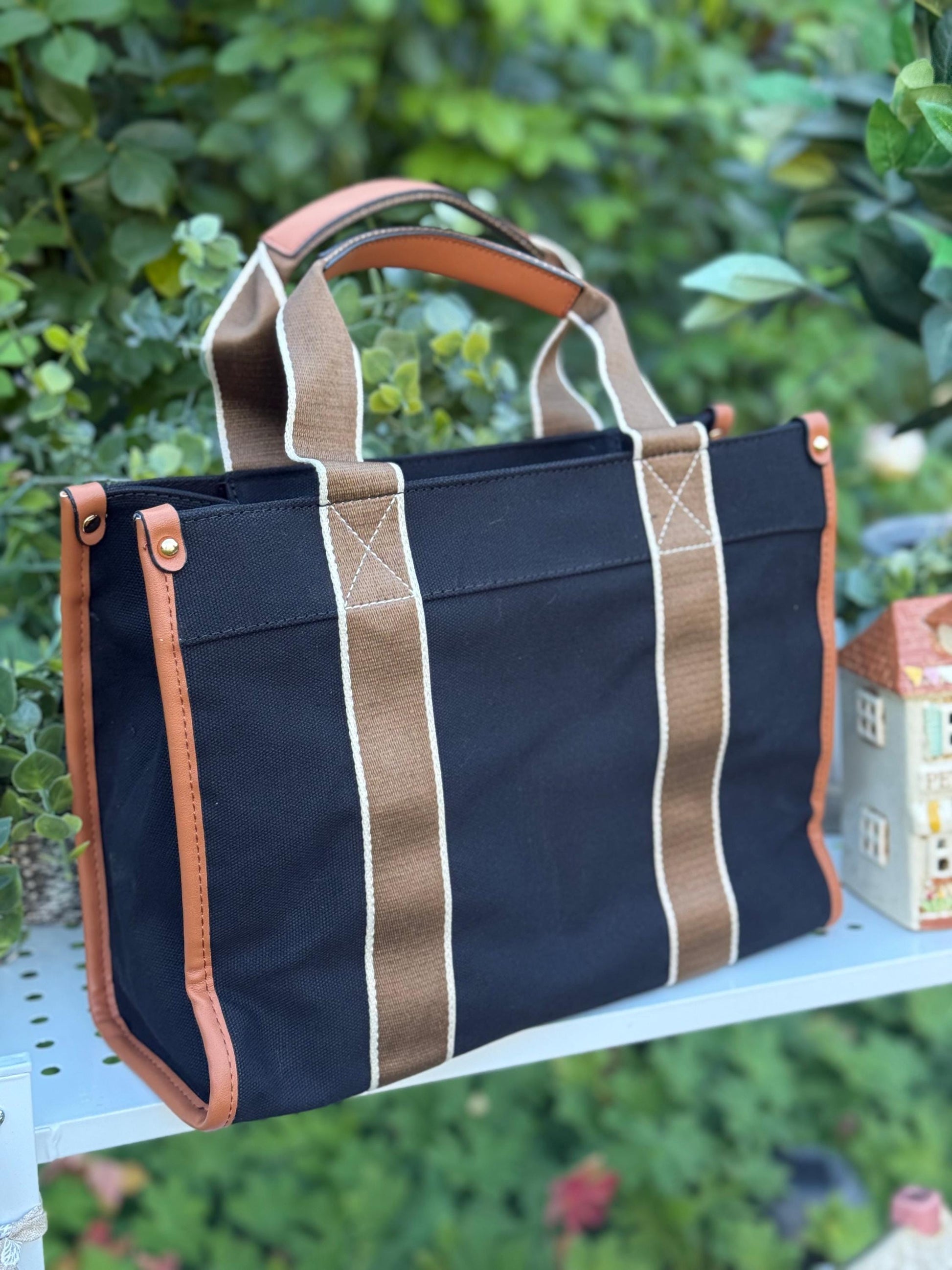New Embroidered Tote Bag - Black (Copy)